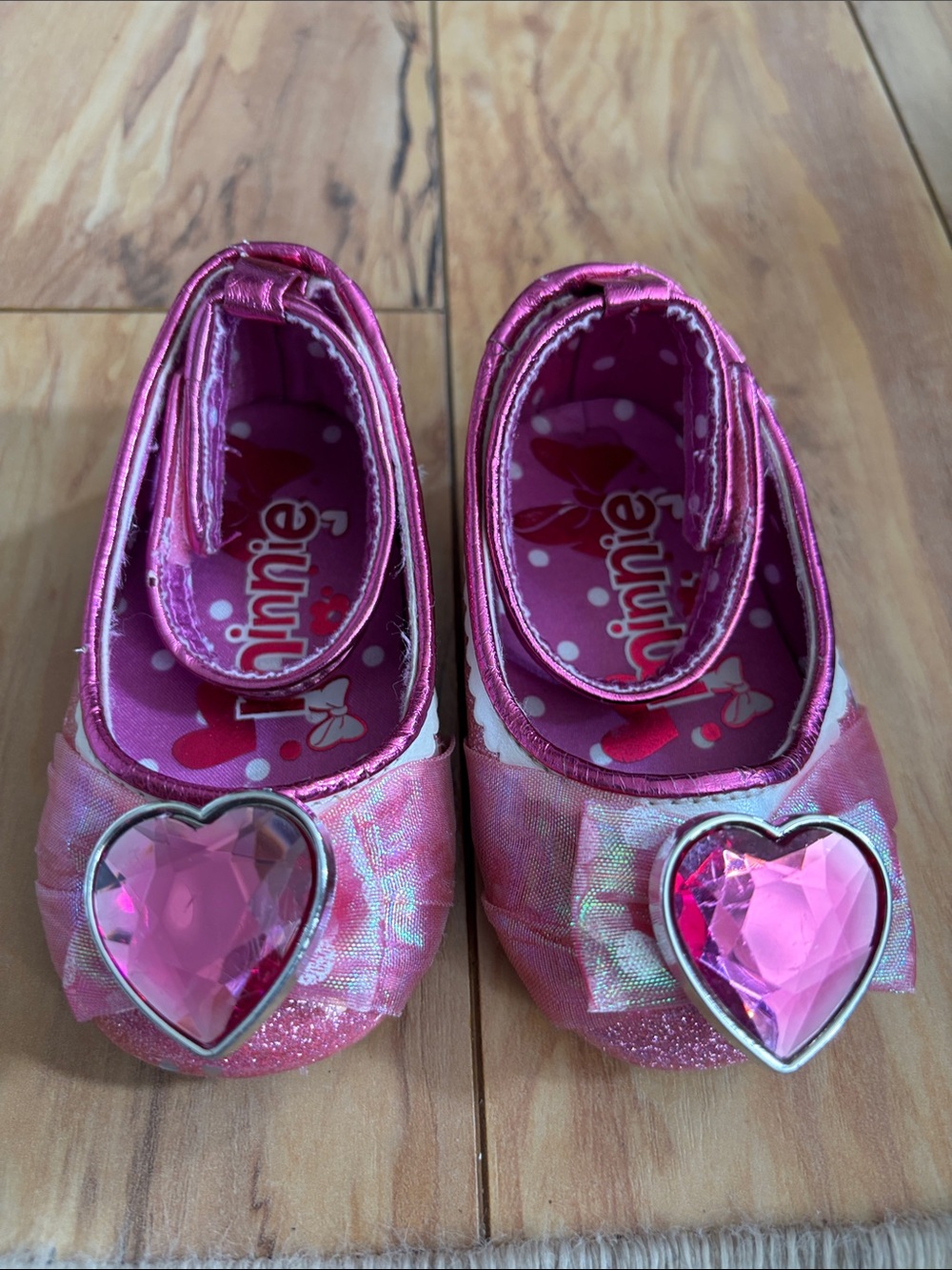 Minnie Mouse Pink Heart Toddler Shoes
